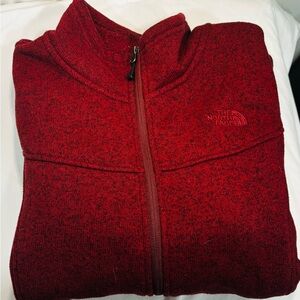 The North Face X-Large Women Sweater 1/4 Zip Pullover Wine Color Nice